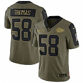 Nike Kansas City Chiefs 58 Derrick Thomas 2021 Olive Salute To Service Limited Jersey Dyin,baseball caps,new era cap wholesale,wholesale hats